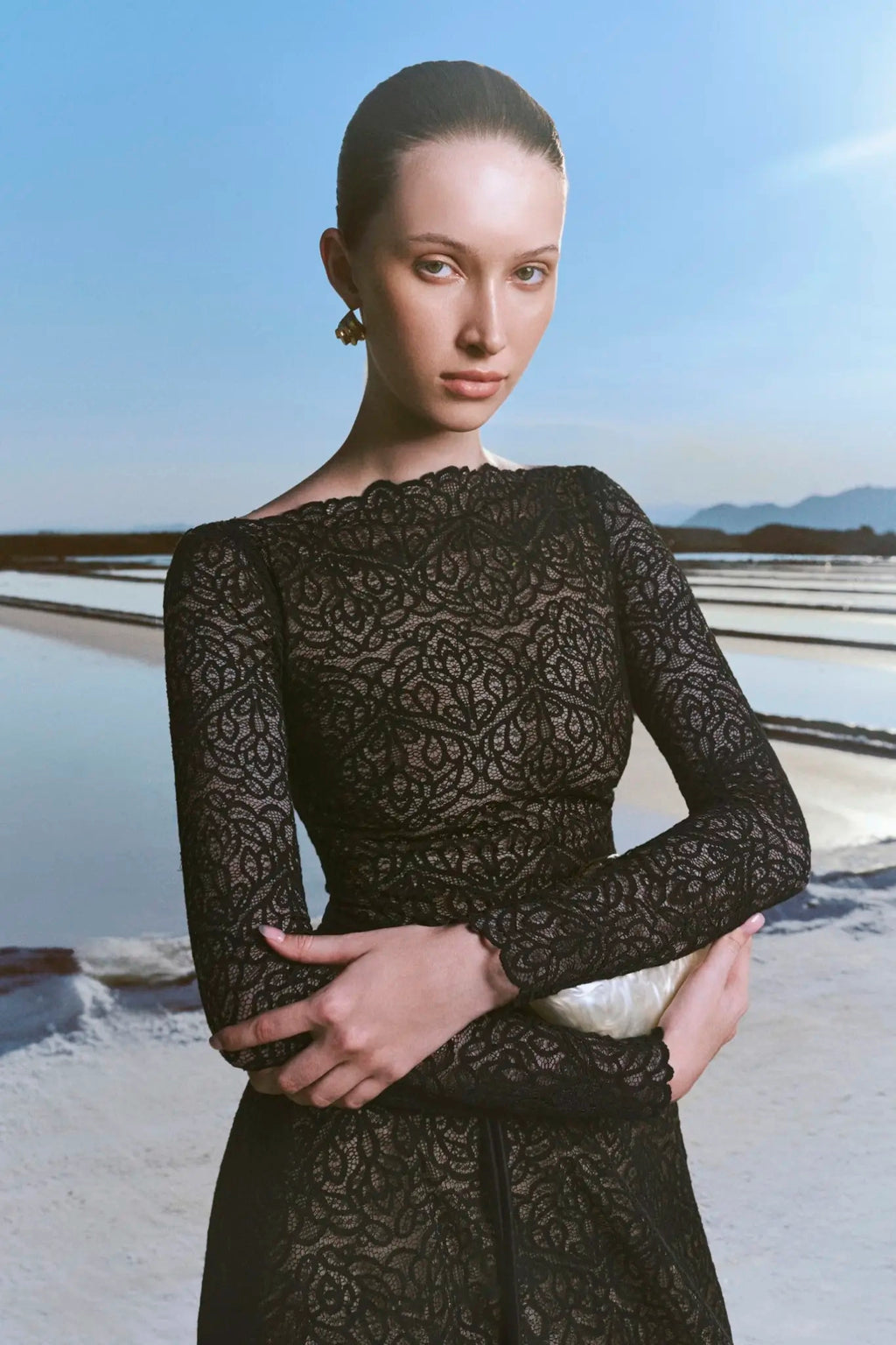 Astoria Lace Gown - Black