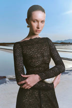 Astoria Lace Gown - Black