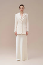 Fiona Notched Blazer - Ivory