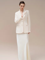 Fiona Notched Blazer - Ivory