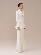 Fiona Notched Blazer - Ivory