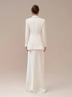 Fiona Notched Blazer - Ivory