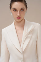 Fiona Notched Blazer - Ivory