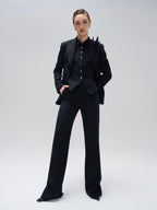 Fiona Notched Blazer - Black