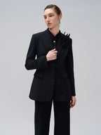 Fiona Notched Blazer - Black
