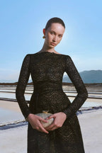Astoria Lace Gown - Black