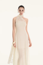 Corinne Elegant Lace Dress - Ivory