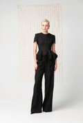 Celine Scallop Peplum - Black