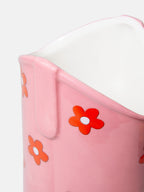Rodeo Cowboy Boot Vase Pink