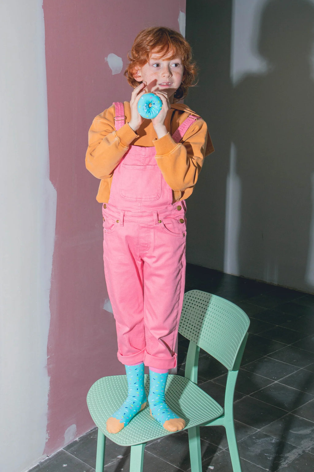 Joe’s Donuts Blue Kids Socks
