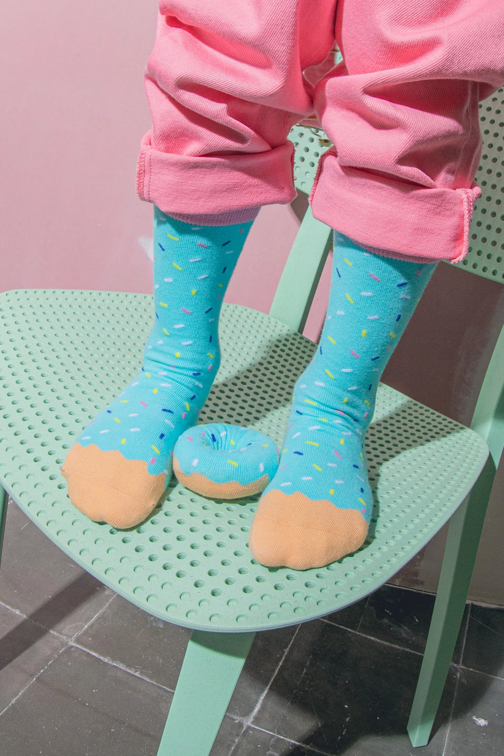 Joe’s Donuts Blue Kids Socks