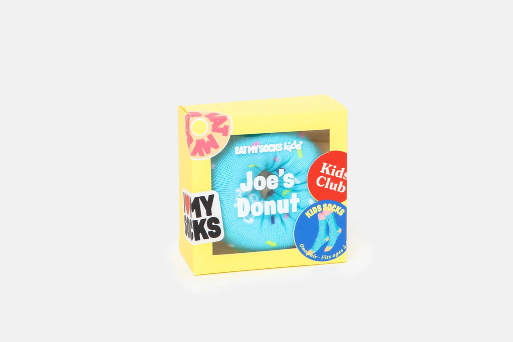 Joe’s Donuts Blue Kids Socks