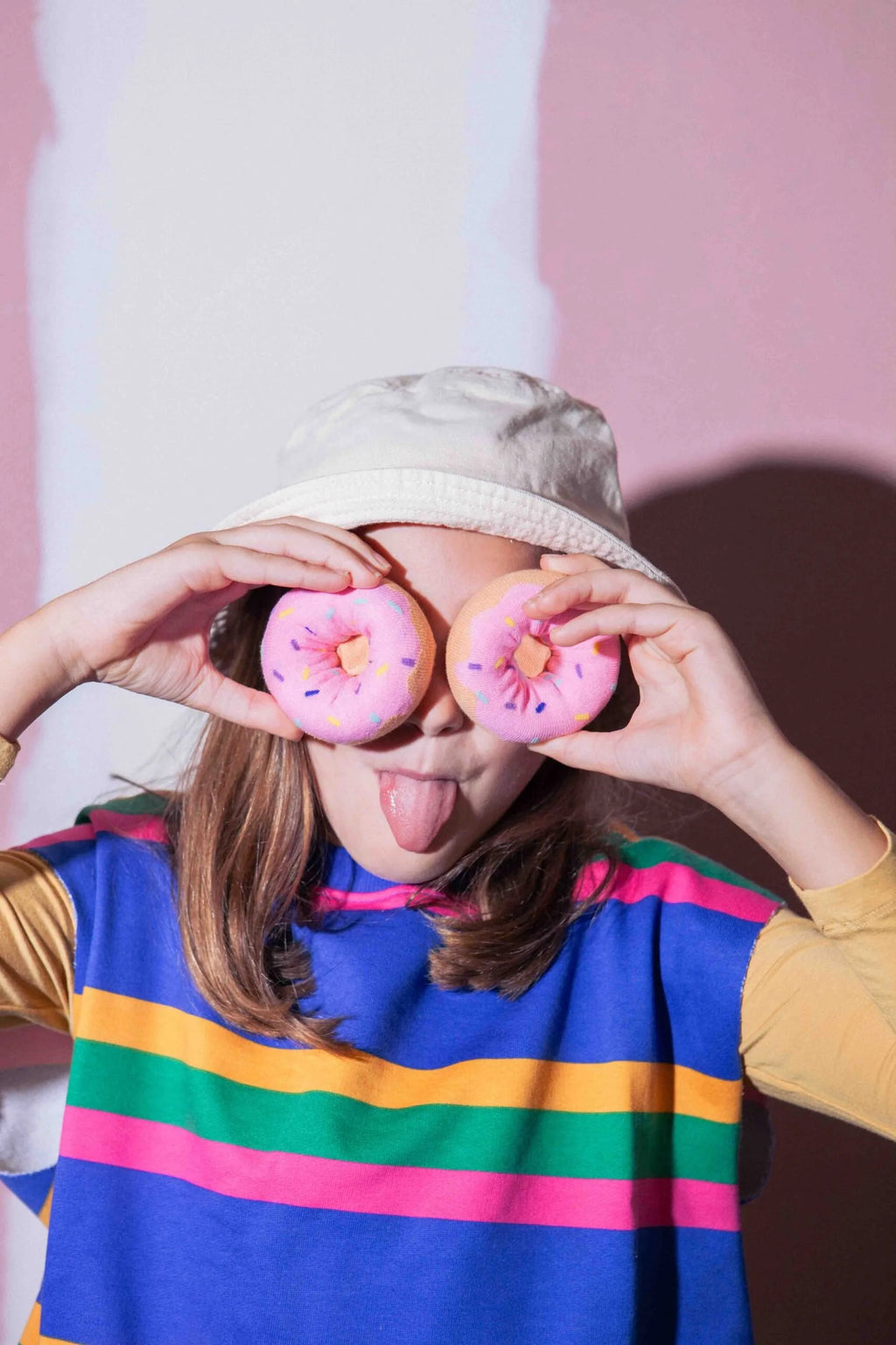 Joe’s Donuts Pink Kids Socks