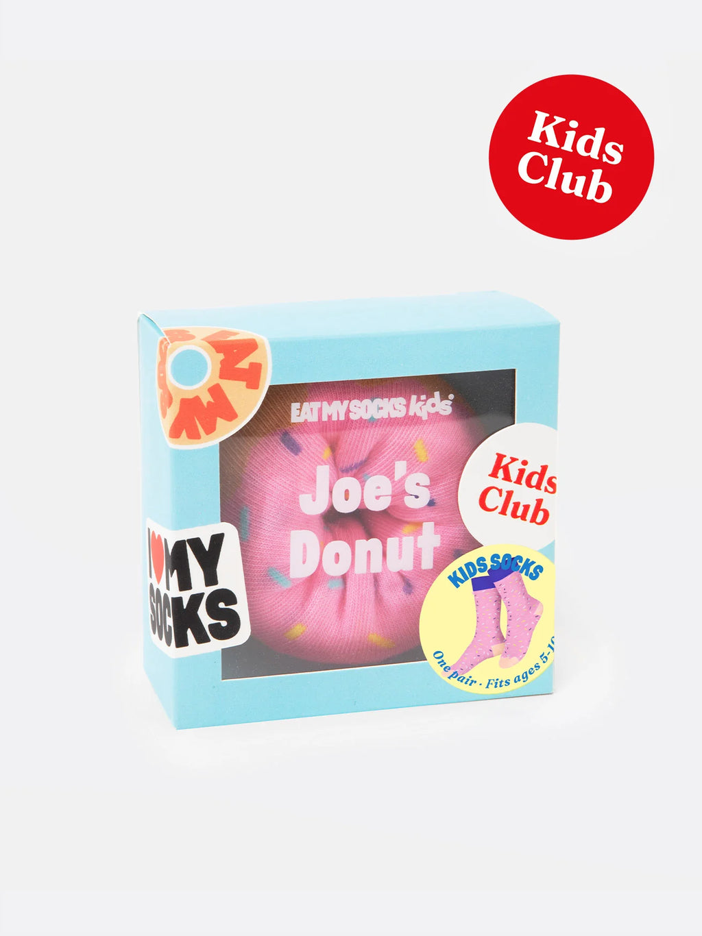 Joe’s Donuts Pink Kids Socks