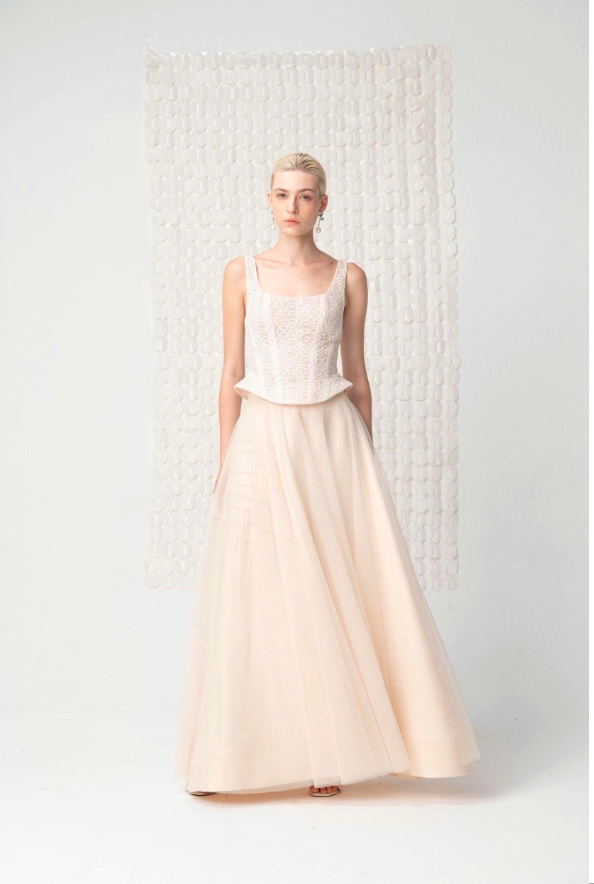 Lace Corset Top - Ivory