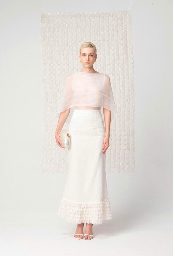 Sorenza Layered Cape - White