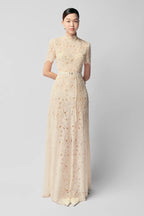Lace Bloom Gown Dress - Ivory