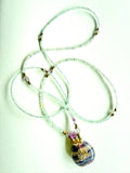 Amethyst Potion Bottle Pendant with Blue Tourmaline