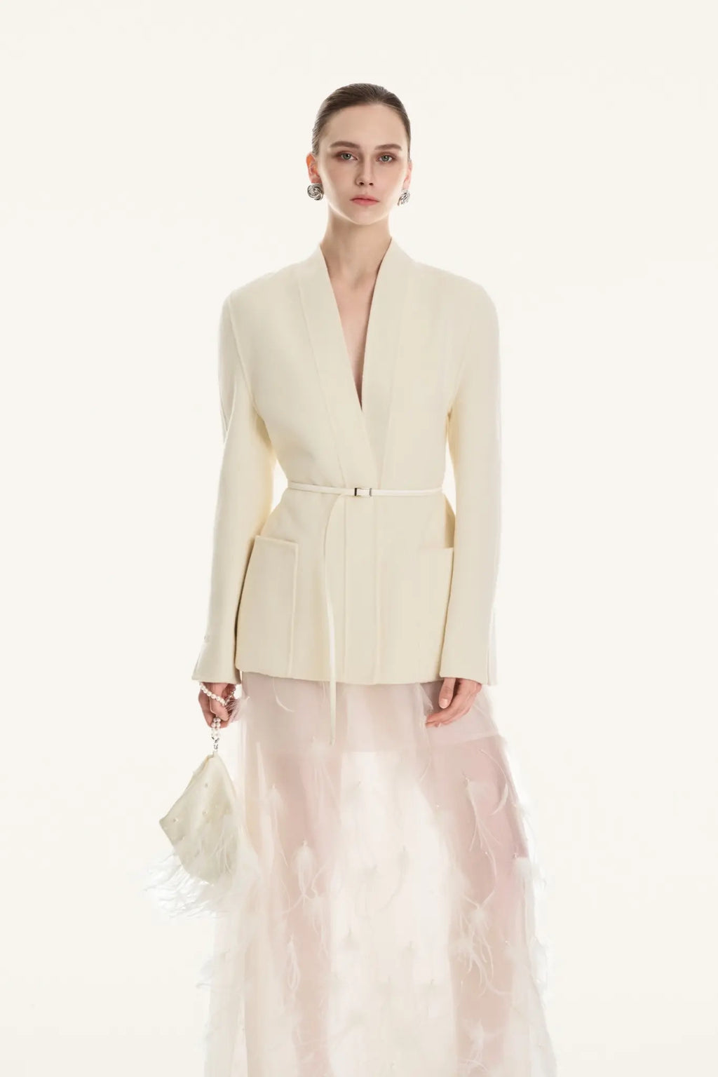 Camille Tie-Waist Wool Coat