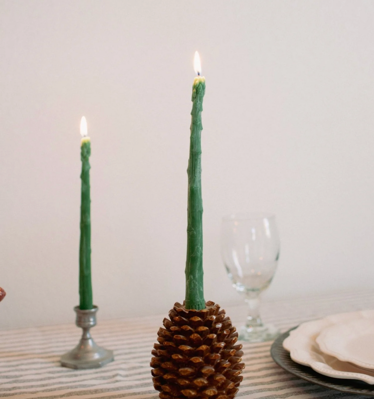 Asparagus Candle Pair (2)