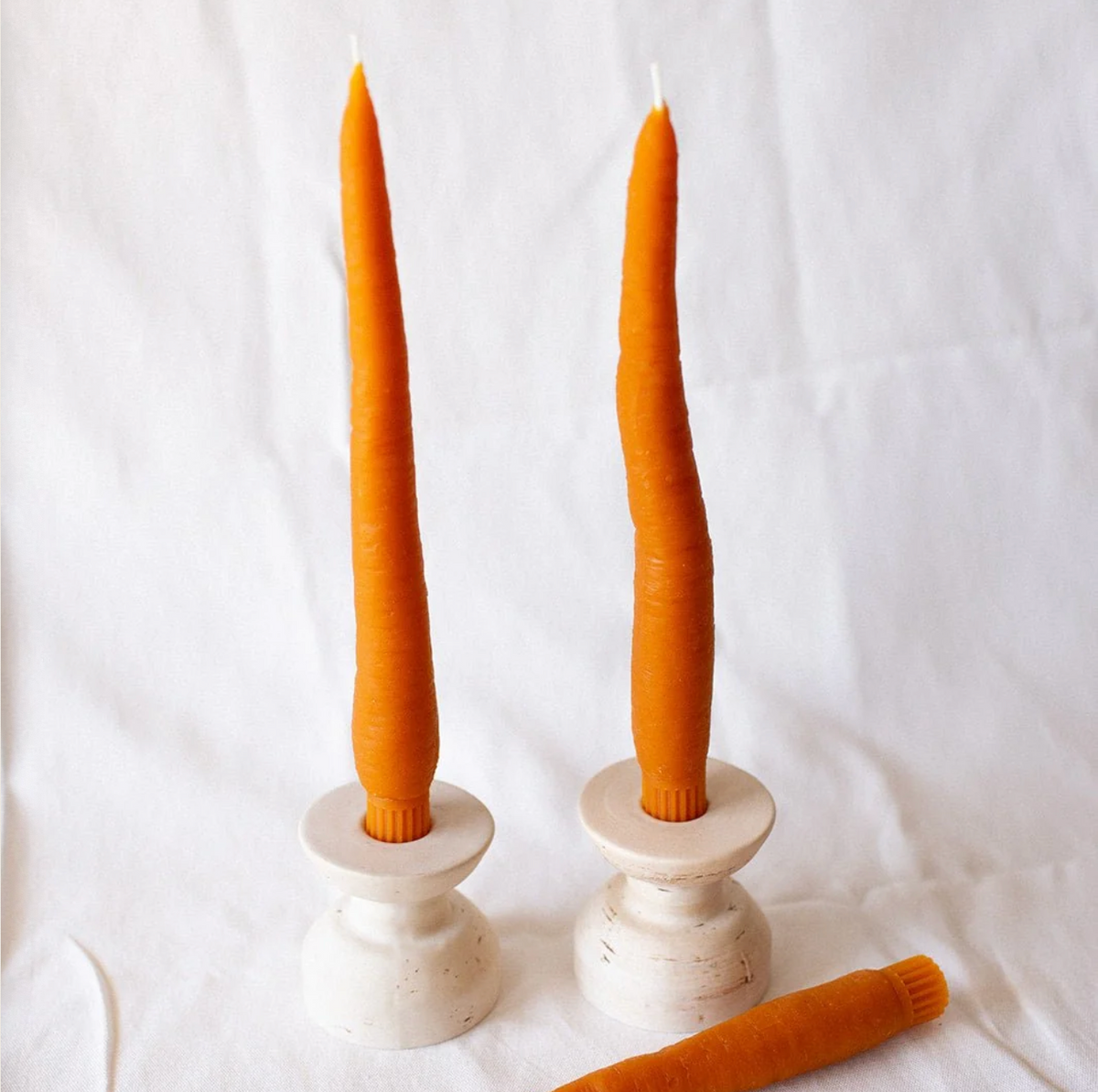 Carrot Taper Candle Pair (2)