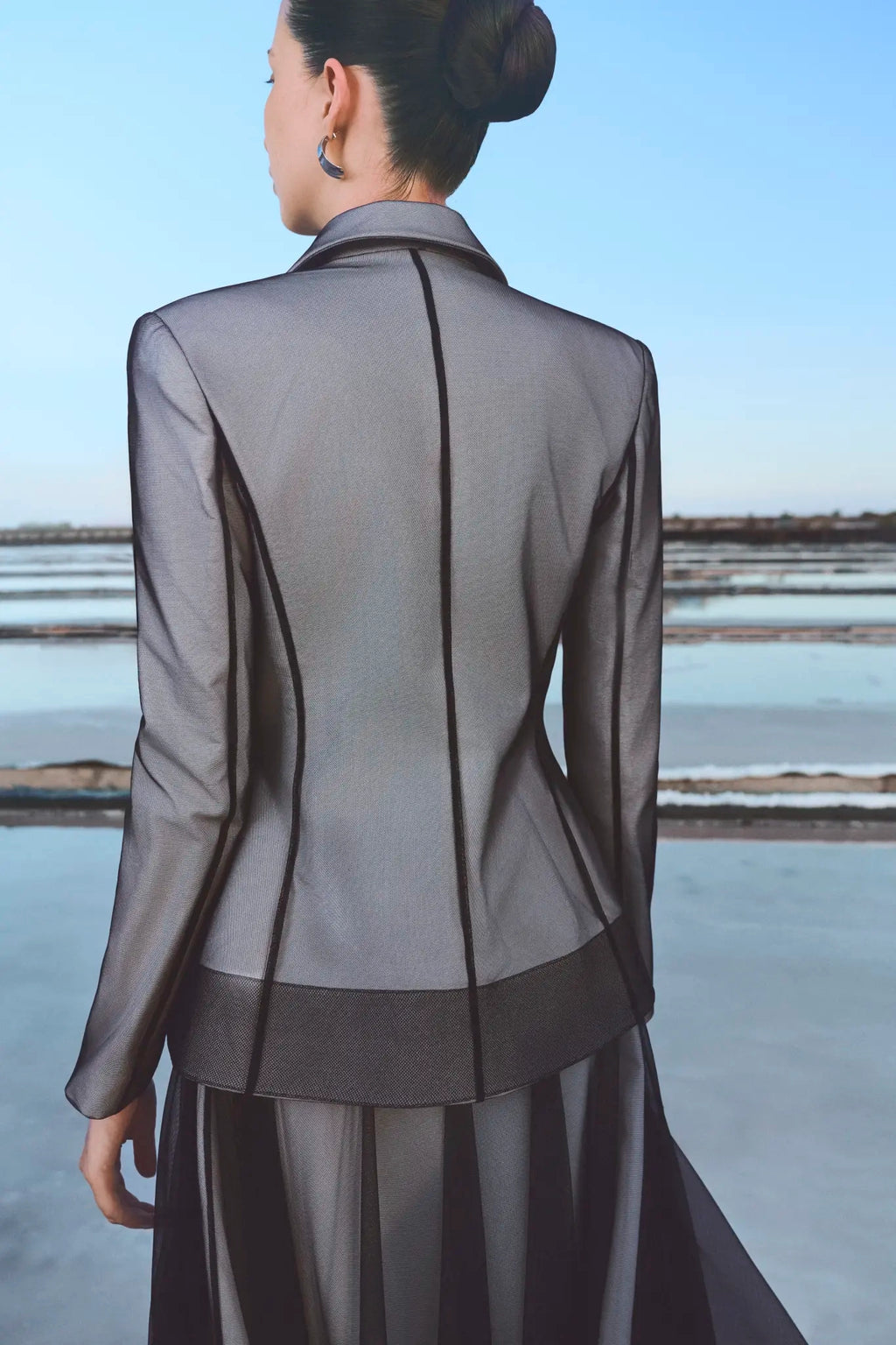 Tailored Peplum Jacket - Black