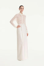 Lustrous Veil Shirt - White