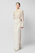 Lustrous Veil Shirt - White