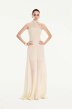 Corinne Elegant Lace Dress - Ivory