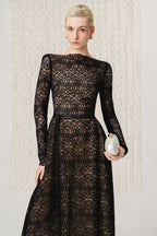 Astoria Lace Gown - Black