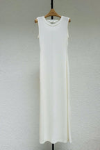 Jade Knit Long Dress - White