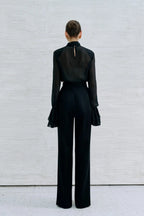 Thalia Long Blouse – Black