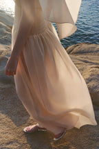 Nana Smocked Maxi Skirt - Ivory